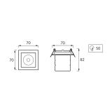 Sufitowa oprawa punktowa HL805 CLEAR