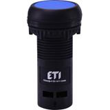 ECF-01-B - Przycisk kompaktowy z guzikiem krytym, 1NC, Niebieski