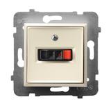 ARIA Gniazdo głośnikowe pojedyncze - kolor ecru GG-1U/m/27