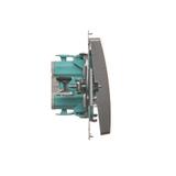Simon Basic Przycisk światło 10A 250V szybkozłączka stal inox BMS1.01/21 KONTAKT
