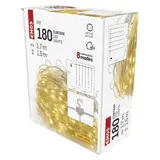 Dekoracje - 180 LED nano kurtyna 1,7x1,5m ciepła biel, 8 programów, IP44
