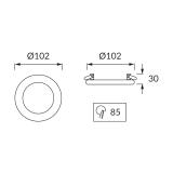 ALINA LED C 3W+3W 4000K  sufitowa oprawa punktowa SMD LED
