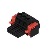 BVZ 7.62HP/03/180F SN BK BX Wtyk PCB (złącze wiązki), 7.62 mm, Liczba biegunów: 3, Przyłącze z jarzmem /100szt./ 1930060000 WEIDMÜLLER
