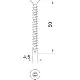 ŚRUBA SPRINT Z ŁB.WPUSZ.4,5X50