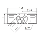 LGJH42 ŁĄCZNIK PRZEGUBOWY DO KORYTKA 1,0 MM