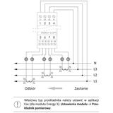 Monitor energii elektrycznej z wbudowaną anteną wewnętrzną WI-FI 3F+N WI-MEF3-OPTI-200 WI-MEF-3-OPTI-200 F&F