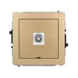 DECO Mechanizm gniazda pojedynczego BNC, bez pola opisowego złoty metalik