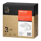 ASPEN LED 15W, oprawa ogrodowa z czujnikiem ruchu PIR, 1300lm, IP65, 4000K, biała AD-OP-6604WLPMR4 ORNO