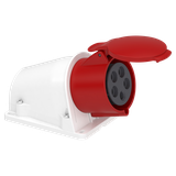 Gniazdo Pratika zaciski sprężynowe IP44 3P+N+PE 32A