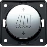 Integro Łącznik przyciskowy odwracający polaryzację z nadrukiem markizy i strzałek, chrom, połysk ga