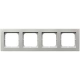 SONATA Ramka poczwórna - kolor srebro mat