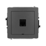 DECO Mechanizm gniazda komputerowego pojedynczego 1xRJ45, kat. 6, 8-stykowy, bez pola opisowego graf