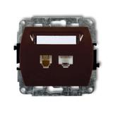 TREND Mechanizm gniazda telefonicznego pojedynczego 1xRJ11 + komputerowego pojedynczego 1xRJ45, kat.