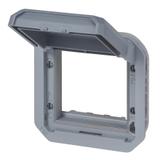 NOWE PLEXO - ADAPTER ARTEOR/MOSAIC Z PRZYCIEMNIONĄ KLAPKĄ MECHANIZM SZARY 069584L LEGRAND