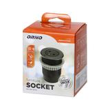 Gniazdo meblowe O6cm wpuszane w blat z ładowarką USB z gniazdem typu C i przejściówką USB C-A oraz z OR-GM-9018 ORNO