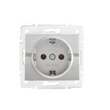 LOGI Gniazdo pojedyncze Schuko śrubowy Srebrny 16A 250V 021220143 25204 KANLUX