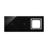 Simon 54 Touch Panel dotykowy S54 Touch 3 moduły 1 pole dotykowe + 1 pole dotykowe + 1 otwór na osprzęt S54 księżycowa lawa DSTR3110/74 KONTAKT