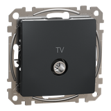 Sedna Design & Elements Gniazdo antenowe TV przelotowe 7dB czarny antracyt SDD114474 Schneider