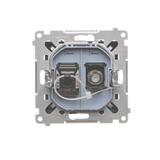 Simon 55 Gniazdo antenowe typu /F/+RJ45 kat.6 Czarny mat TASFRJ45.01/149 KONTAKT