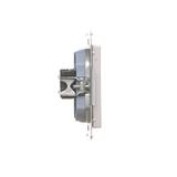 Simon 55 Gniazdo komputerowe RJ45 kategoria 5e + telefoniczne RJ12 Aluminium mat T5F.01/143 KONTAKT