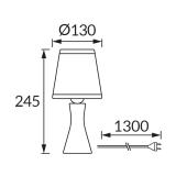 Lampka stołowa POLINA E14 WHITE