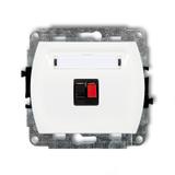 TREND Mechanizm gniazda głośnikowego pojedynczego biały