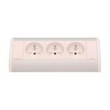 Gniazdo meblowe 3x2P+Z biało-srebrne OR-GM-9001/W-G ORNO