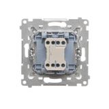 Simon 55 Przycisk zwierny /dzwonek/ szybkozłączka Aluminium mat TD1.01/143 KONTAKT