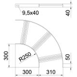 SLB 90 62 300ALU Łuk 90°