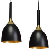 Milagro lampa wisząca Clark 3xE27 czarno/złota MLP6222