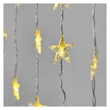 Dekoracje - 30 LED kurtyna migające gwiazdki 120x90 ciepła biel, IP44, timer