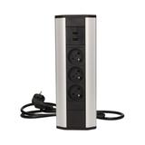 Gniazdo meblowe z ładowarką USB i przewodem 1,8m, 3x2P+Z, 2xUSB (typ A, 2,1A) OR-AE-1360 ORNO