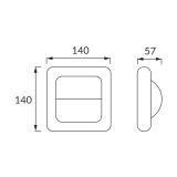 Oprawa hermetyczna FIDO LED 4W L GREY 4000K