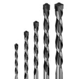 Wiertła do betonu 4-10 mm, zestaw 5 szt., końcówka motylkowa
