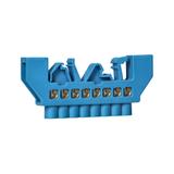 Listwa zaciskowa izolowana N 8 przewodów niebieska OR-LZ-8203/8/BL ORNO