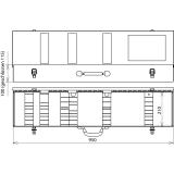 Kufer z blachy stalowej 950x210x100 mm