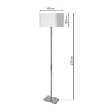 Milagro lampa podłogowa Napoli E27 biały/chrom 150cm ML6364