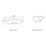 PLAFONIERA ITALIA LED Z CZUJNIKIEM RUCHU, 12 W, 900lm, IP20,  AC220-240V, 50/60Hz, KĄT ŚWIECENIA 360