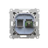 Simon 55 Gniazdo światłowodowe / optyczne pojedyncze SC/APC Grafitowy mat