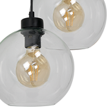 Milagro lampa wisząca Sofia Clear 3xE27 czarna MLP6582