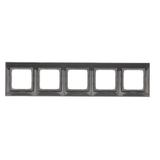Simon 54 Premium Ramka 5-krotna PREMIUM do puszek karton-gips IP20 / IP44 antracyt DRK5/48 KONTAKT
