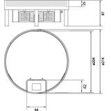 tehalit.VE-EE Pokrywa uchylna IP30 5kN EKR06 fi215 25mm stal nierdzewna