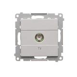 Simon 55 Gniazdo antenowe TV pojedyncze Do instalacji indywidualnych Aluminium mat