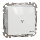 Sedna Design & Elements, przycisk światło IP44, biały