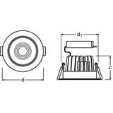 Spot LED adjust 8W/3000K 230V IP20