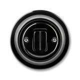 WYŁĄCZNIK DWUBIEGUNOWY -DECENTO-CZARNY PORCELANA