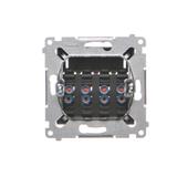 Simon 54 Gniazdo głośnikowe 4-krotne Przekrój przewodów dla wejścia i wyjścia 25 mm2 czarny