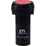 ECF-11-R - Przycisk kompaktowy z guzikiem krytym, 1NO+1NC, Czerwony