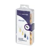 "Zestaw końcówek kablowych, widełkowe 95szt, w zestawie: 30x2,5mm2,M4