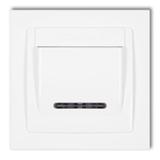 DECO Łącznik hotelowy z ramką uniwersalną pojedynczą z tworzywa DECO biały